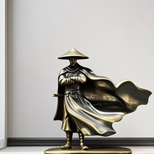 黄铜做旧高山流水侠侣古风小摆件假山水陆缸微景观盆景批发工艺品