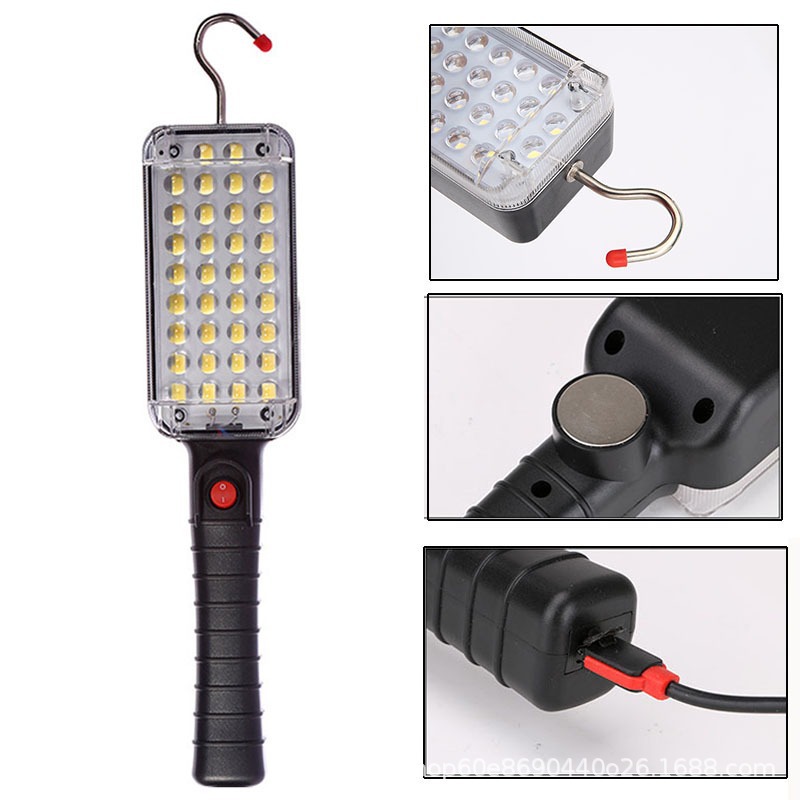 Transfronterizo profesional LED gancho fuerte lámpara de trabajo magnética no polar atenuación del usuario doméstico exterior lámpara de mantenimiento portátil