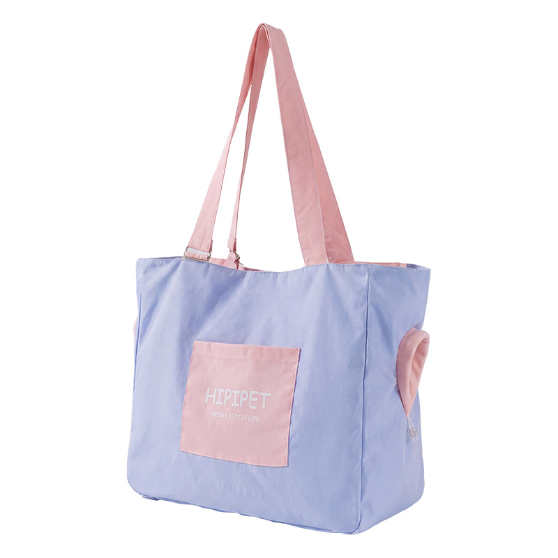 Primavera y verano muñecas estereoscópicas de dopamina tote bolsa de gato pequeña y media bolsa de perro bolsa de mascotas con bolsillo de hombro
