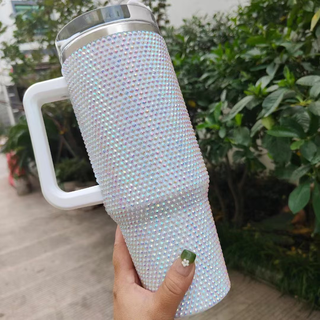 Taza de automóvil transfronteriza de 40oz con mango 304 taza de aislamiento frío taza de hielo taza de automóvil transfronteriza de gran capacidad