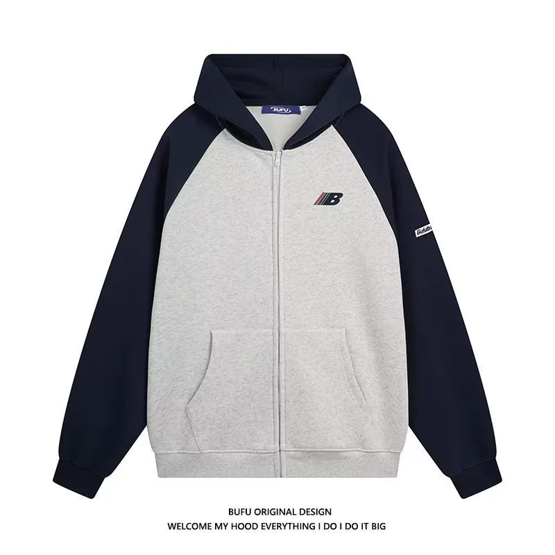 Пальто с капюшоном Мужское осеннее и зимнее свободное пальто прилива