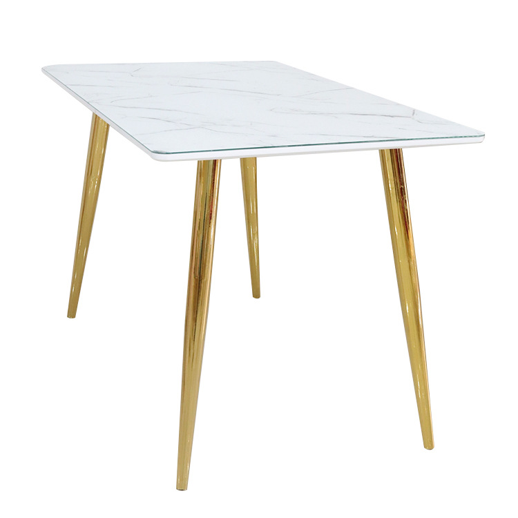 Mesa de café exportación simple sala de estar tabla de roca MDF pegatinas mesa de té lujosa mesa de café de vidrio temperado