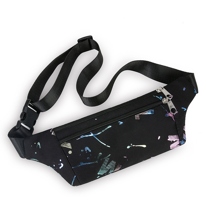 [ordinary style] dynamic waist bag-black-1 piece