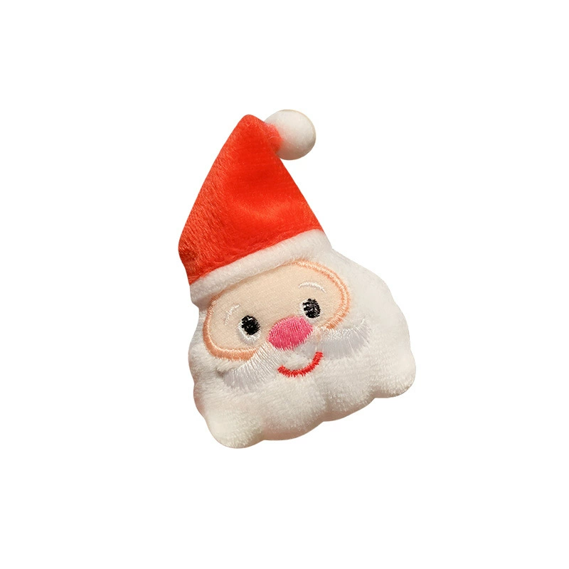 Christmas cartoon plush cute brooch, pin for elderly, decorations, badge, Birthday gift, wholesale