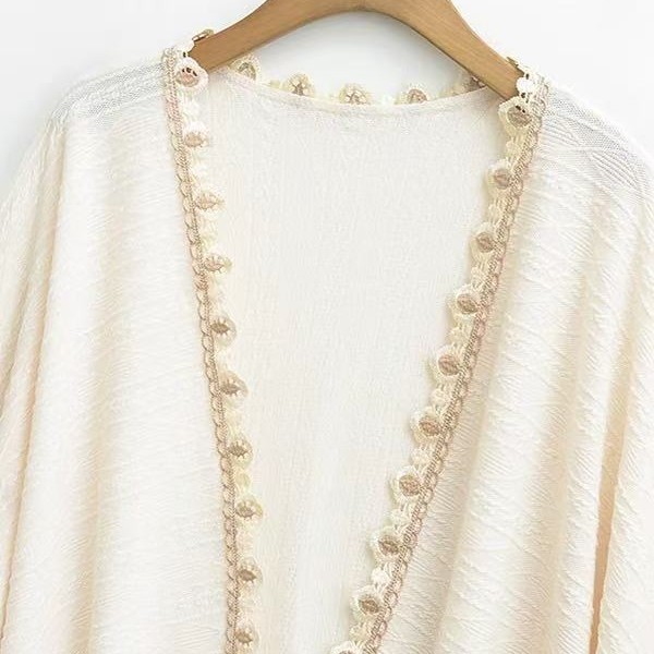 Scialle donna retrò artistico mantella cardigan versatile_voghion.com
