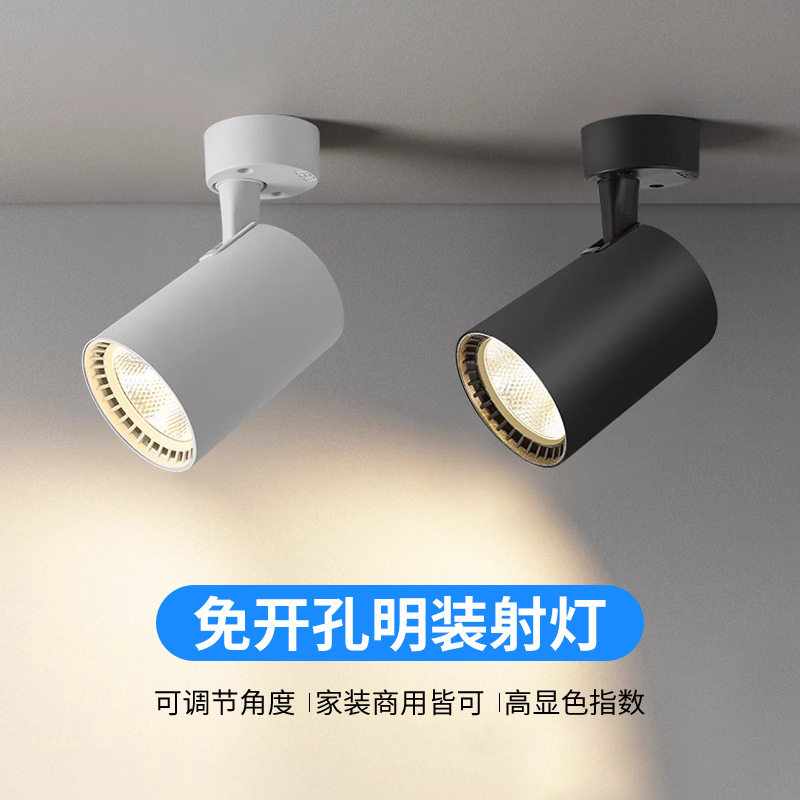 Ángulo ajustable de lámpara de luz LED de techo, lámpara de luz de techo pequeña doméstica, lámpara de luz de luz