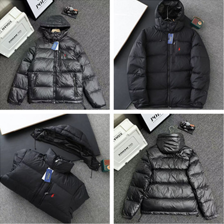 Ralph Lauren Paul men's hooded down jacket, thickened and warm, with detachable hood, winter coat, POLO logo Ralph Lauren Paul men's hooded down jacket, thickened and warm, with detachable hood, winter coat, POLO logo