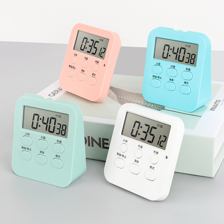 廚房烘焙定時器家用兒童學生時間管理器鬧鐘跑步正倒電子計時器