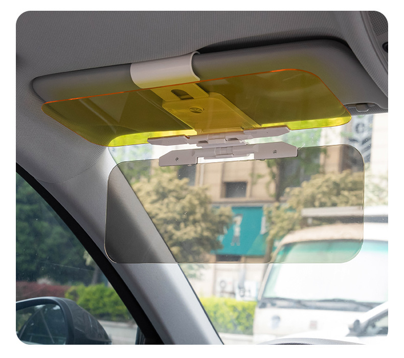 Car Day and Night Dual-Use Driver Night Vision Anti-Glare Glasses, Car Sunshade Blocking Mirror, In-Car Anti-High Beam Light Goggles