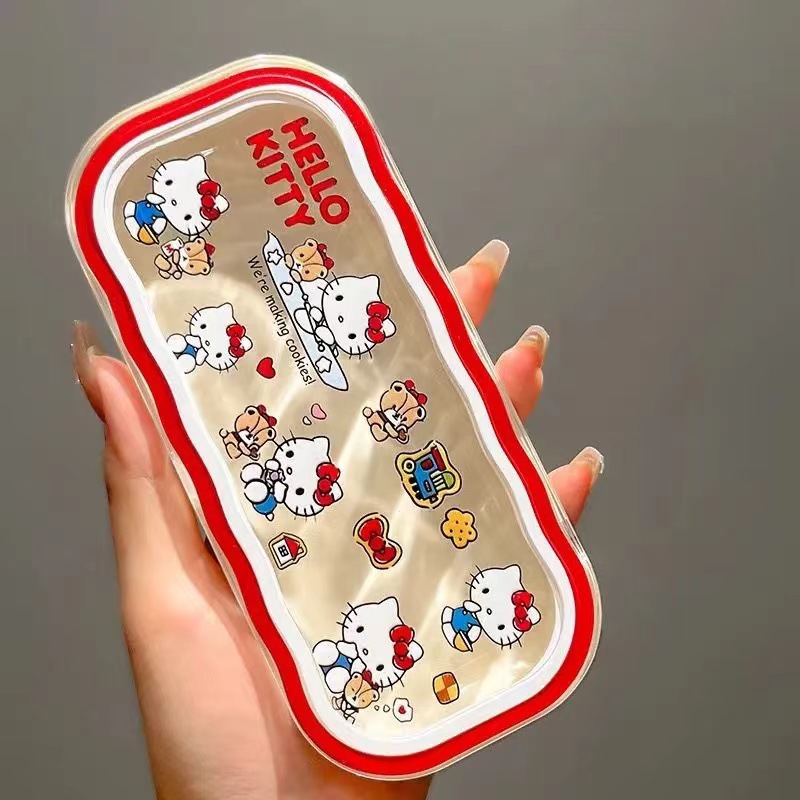 Estuche para gafas moderno con un toque de alta gama, diseño ondulado y bonito, estuche transparente portátil para gafas, estuche para gafas de miopía, estuche para gafas infantiles.