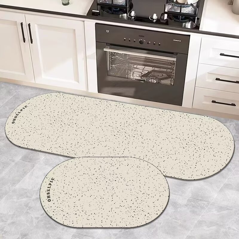 Transfronterizo simple alfombra de barro de diatomeas alfombra de cocina alfombra antideslizante doméstica de absorción de agua dos conjuntos de piezas se pueden cortar alfombra de la puerta image 11