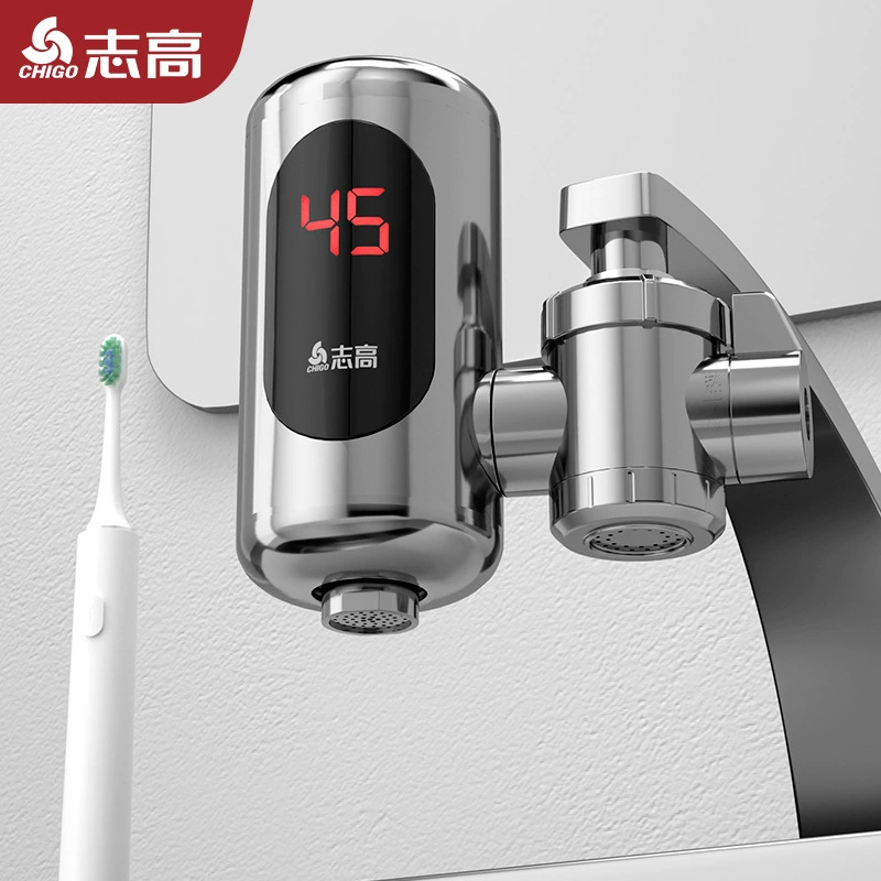 Zhigao электрический кран без установки быстрого нагрева дома мгновенный нагрев кухонный небольшой водонагреватель