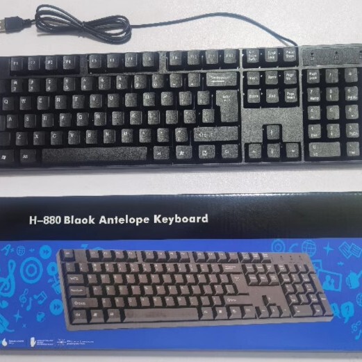 Neutral Hs880 Wired Keyboard French Russian Arabic Office Business Keyboard Wholesale Factory Direct Sales