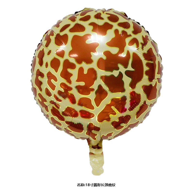 18 дюймов животных печати алюминиевой пленки воздушный шар животных партии корова Жираф принт леопардовый принт тигр печати алюминиевой фольги воздушный шар оптом
