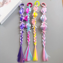 儿童假发辫子彩色多巴胺灯笼葫芦麻花泡泡辫舞台彩绘麻花辫双马尾