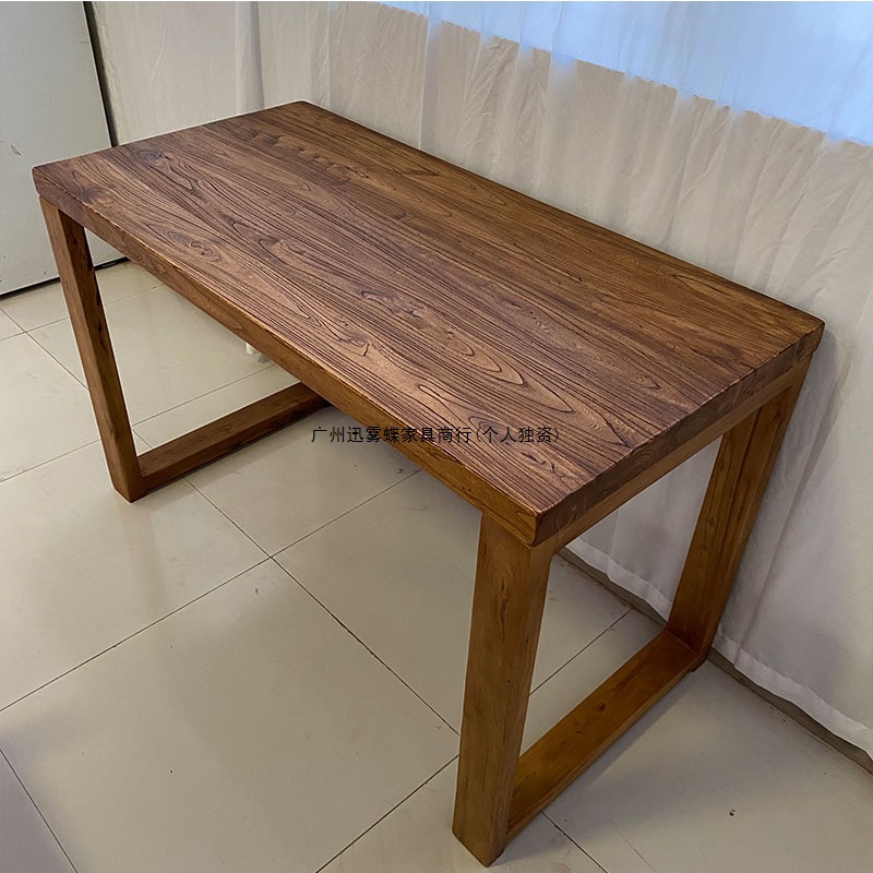 Old Elm Table Solid Wood Computer Table Simple Desk Log Bar Tea Table Piano Table Home Dining Table Office Desk