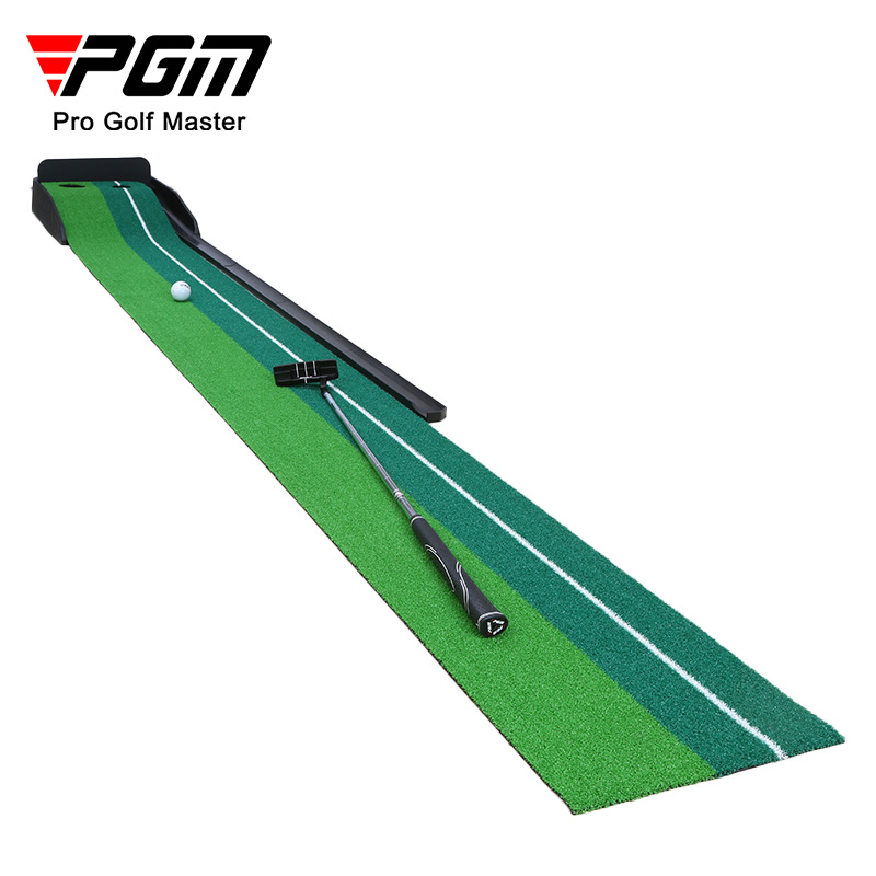 Máy tập putt golf PGM TL004 đế cao su, chiều dài 3 m, có tấm chắn và khu vực để bóng gậy — Tùy chỉnh máy tập TL004