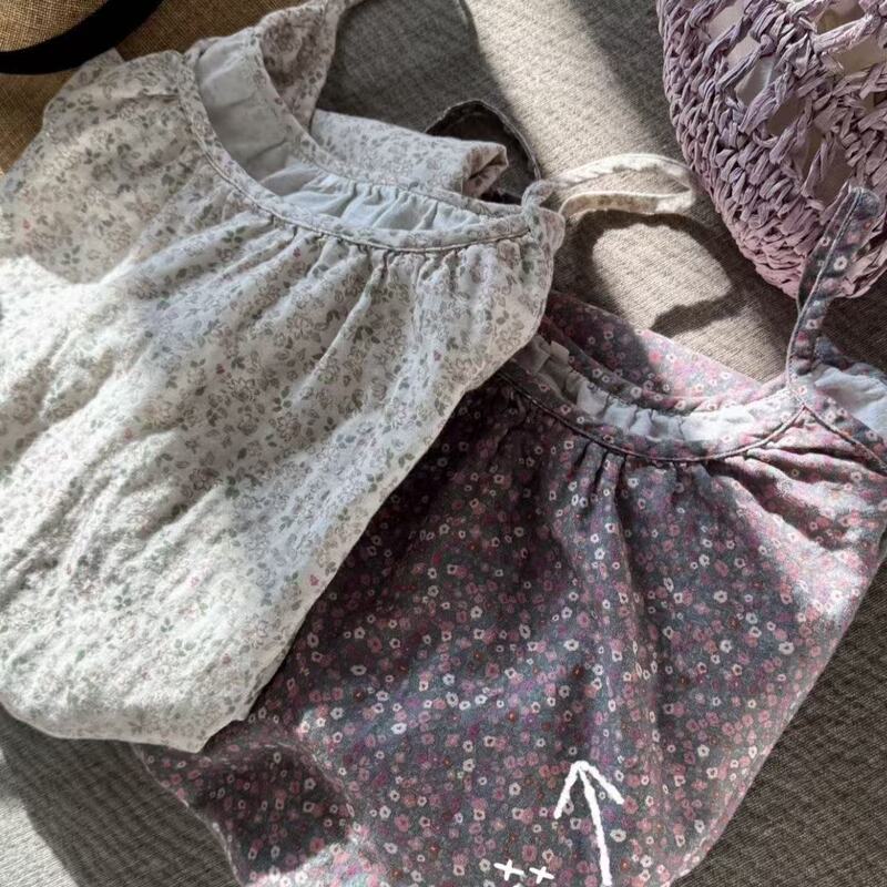New!! Class a Cotton Double-Layer Yarn Cute Loose Printed Home Suspender Nightgown Girly Heart Can Be Worn Outside New!! Class a Cotton Double-Layer Yarn Cute Loose Printed Home Suspender Nightgown Girly Heart Can Be Worn Outside