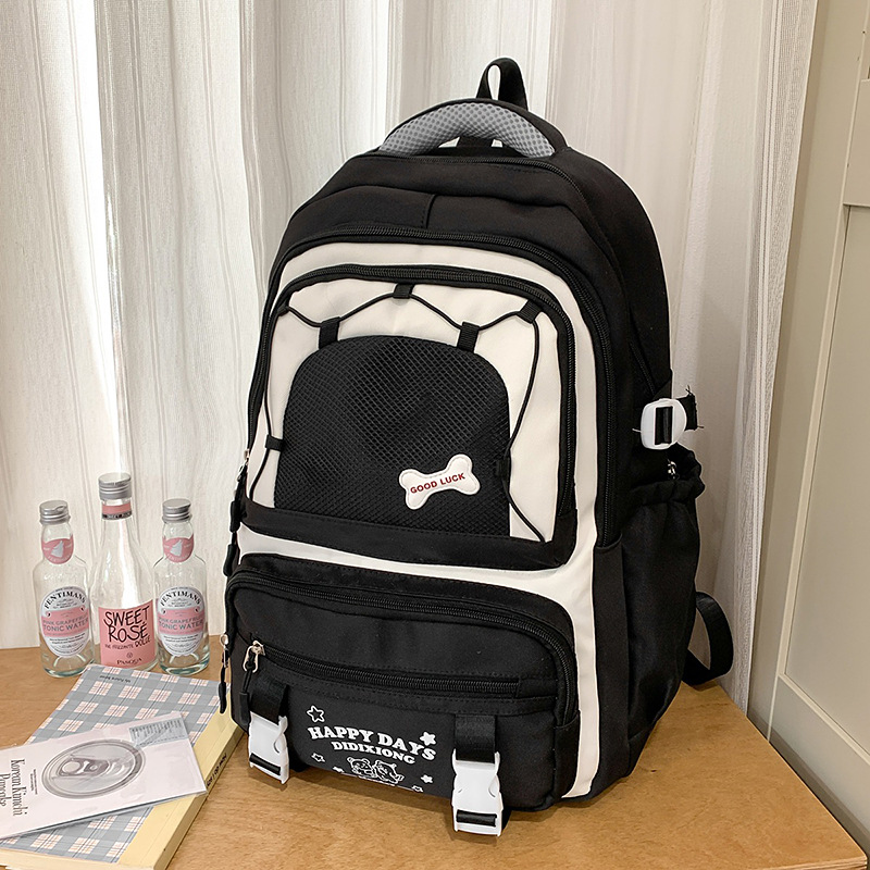 Mochila escolar de color de contraste lindo y fresco de alto valor para estudiantes de primaria y secundaria de grado 3-5