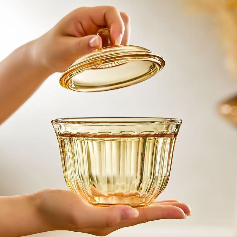 Corning Visions Glass Stew Pot for Home Use, Soup Pot, Water-Sealed Small Stew Pot, Ceramic Pot with Lid, Egg Steaming Bowl