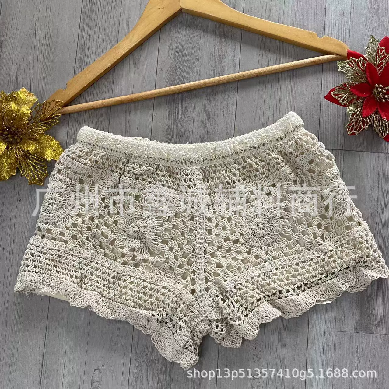 Защитные хлопковые шорты (женские) корейский стиль, кружевная аппликация, эластичный пояс, один размер
