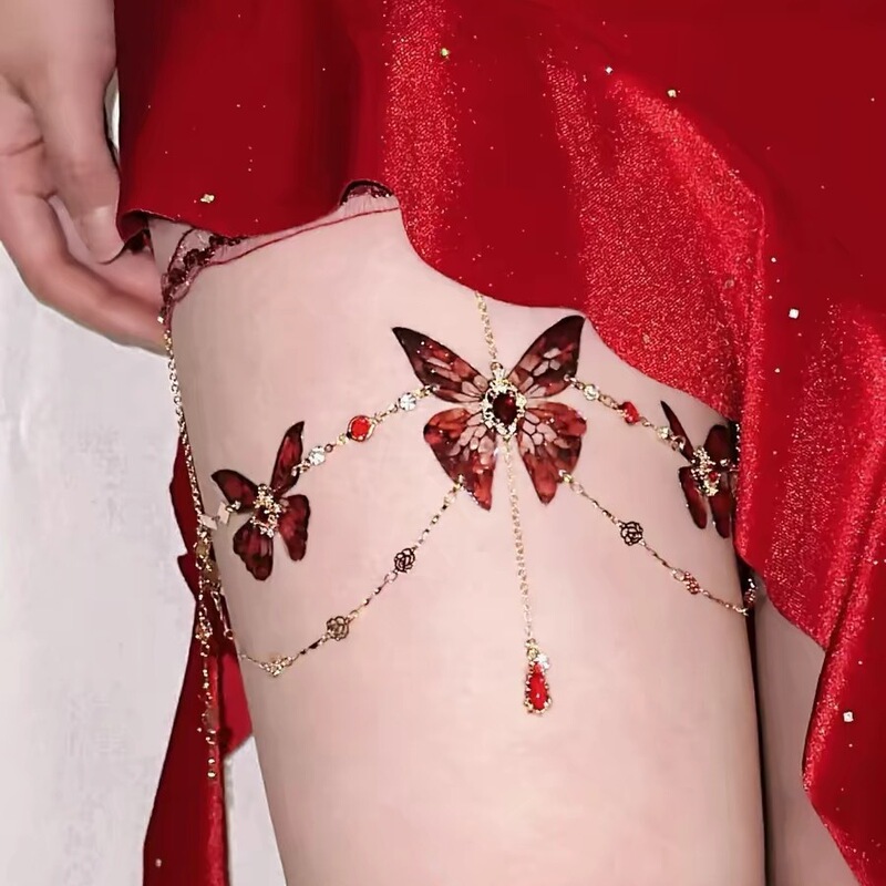 Butterfly Pearl Leg Chain Fashion Personality Temperament Internet Celebrity Spice Girl Pure Desire Style All-match Body Chain Leg Ring Jewelry Butterfly Pearl Leg Chain Fashion Personality Temperament Internet Celebrity Spice Girl Pure Desire Style All-match Body Chain Leg Ring Jewelry
