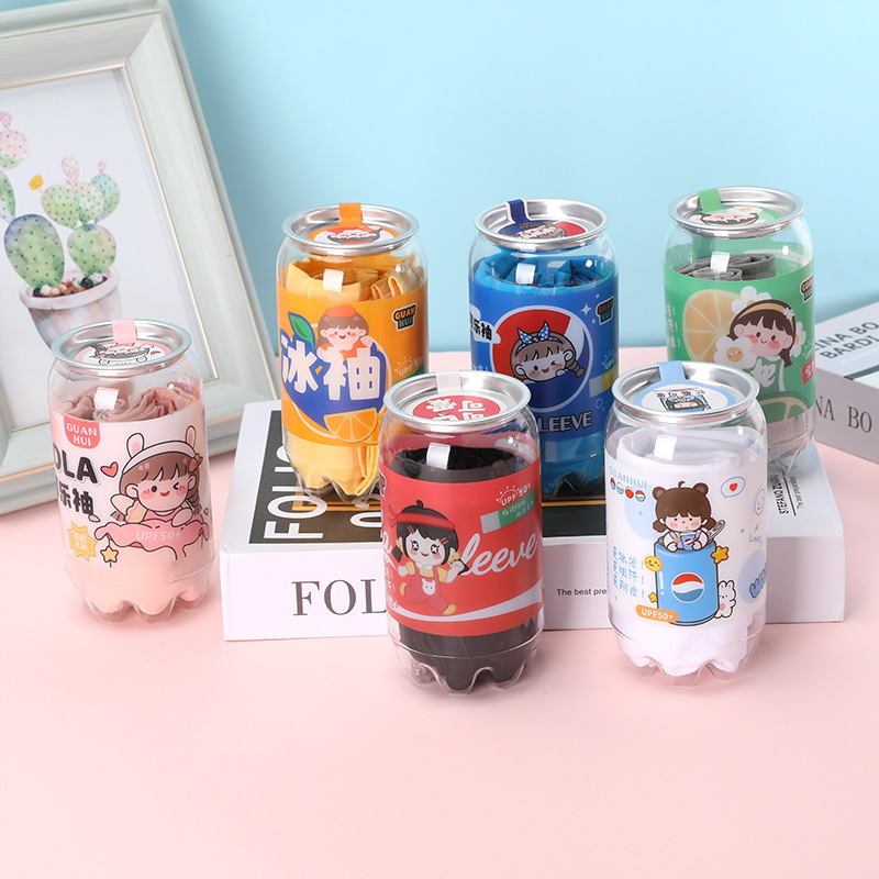 2023 New Guanhui Hyaluronic Acid Mint Sleeves Summer Sunscreen Outdoor Coke Ice Sleeves Cycling Ice Silk Sleeves Wholesale
