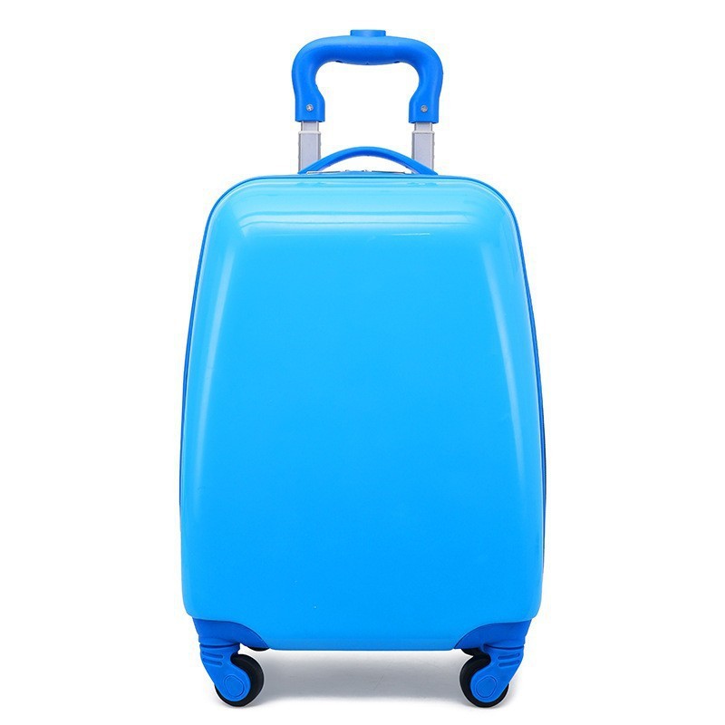 Nueva caja de la carretilla de los niños de color sólido tablero de luz patrón de logotipo imprimible equipaje rueda universal maleta fábrica al por mayor
