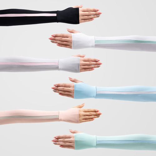 Manufacturer wholesale spring and summer women's ice silk sun protection sleeves summer anti-UV ice sleeves for women outdoor cycling and driving