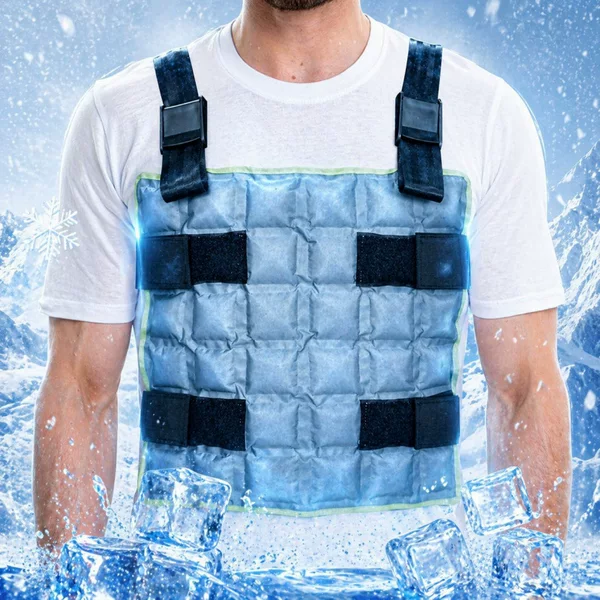 Self-Absorbing Water Ice-Cooling Vest for High-Temperature Construction, Heatstroke Prevention and Cooling, Factory Labor Protection Vest with Continuous Cooling Effect