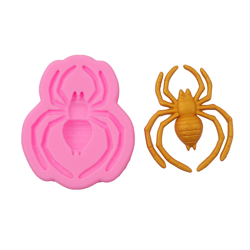 Halloween de vestir dedo fondant molde de silicona calabaza cráneo casa embrujada pastel de chocolate molde para hornear