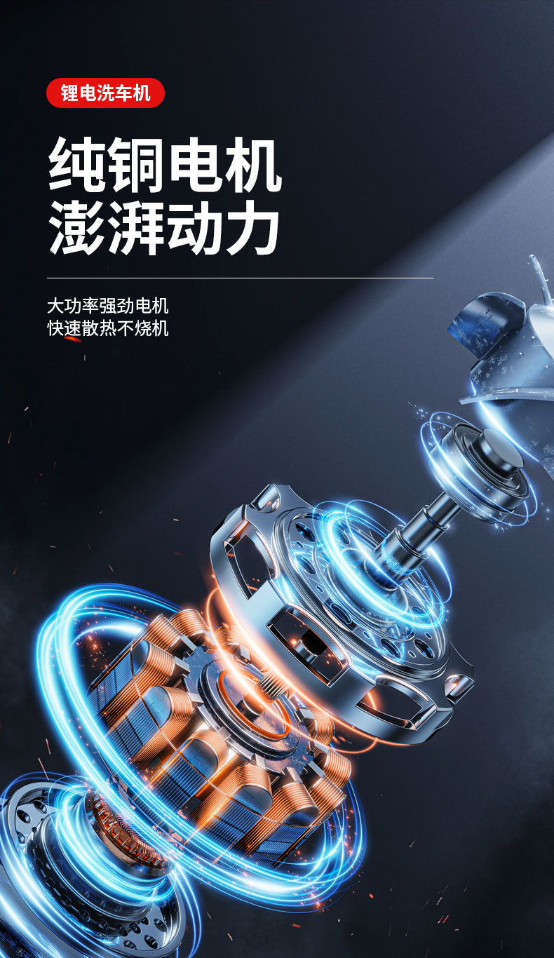 Lithium Battery Car Washing Machine High-Pressure Car Washing Water Gun Wireless Car Household Cleaning Machine High-Power Electric Car Brushing Artifact