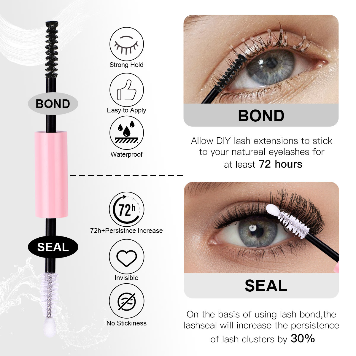 Grenzüberschreitende beliebte schräge Fuchsaugen-Faltenwimpernkleber-Set, Augenschwanzverlängerung, natürliche dicke Wimpern, Großhandel_voghion.com