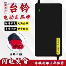 适用于台铃电动车智能充电器48V12AH60V20AH72V云插头台铃非原装