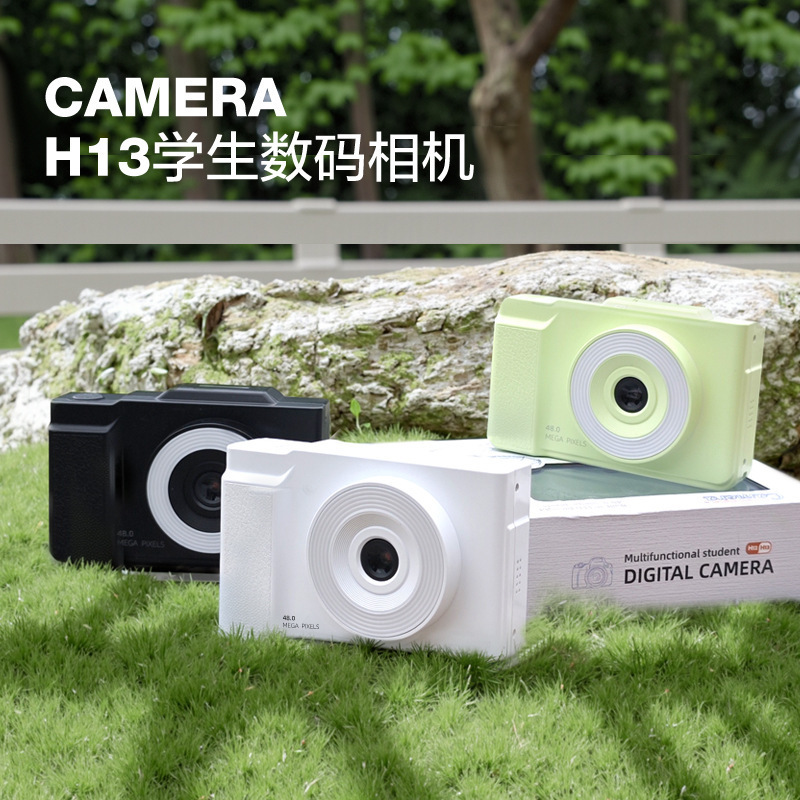 H13 フリップスクリーン高ピクセル高精細携帯電話学生キャンパスミラーレスカメラ ccd ギフトポータブルカメラ|undefined