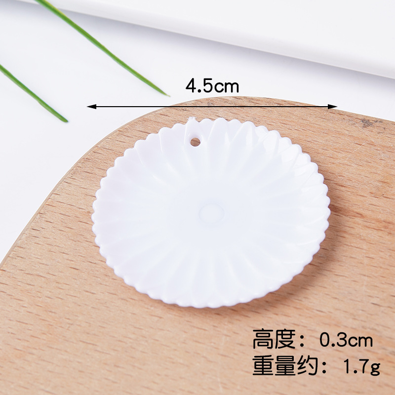 Plato pequeño de plástico blanco simulado para comida, mini plato de comida rápida, plato para bricolaje, juguete de comida, contenedor para pegamento en crema, accesorios.