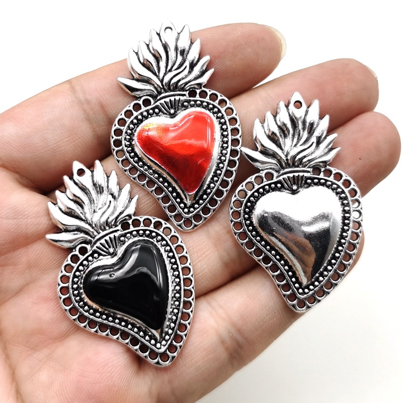 10g Weight Pendant Jewelry Making Type 1 Piece Zinc Alloy Peach Heart Shape Pendant DIY Jewelry Accessories Earrings Necklace