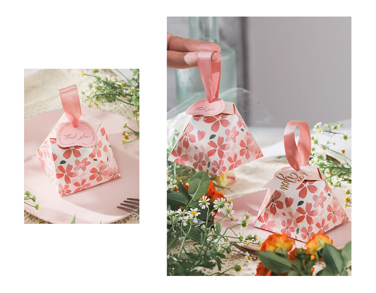 Wedding Occasion Valentine'S Day Festival Geometric, Flower Pattern Valentine's Day Geometric Flower Paper Wedding Gift Wrapping Supplies 1 Piece