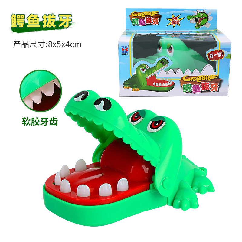 Morder los dedos pequeño cocodrilo dinosaurio para niños truco juguete niño Presione los dientes gran tiburón morder la boca de la gente tirar los dientes morder las manos
