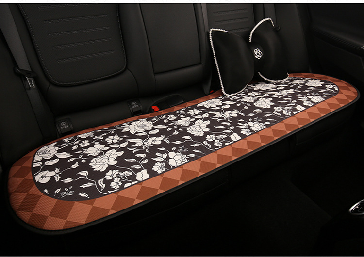 Car seat cushion four seasons universal camellia seat cushion cute seat cover fabric car seat cover non-slip goddess car cushion