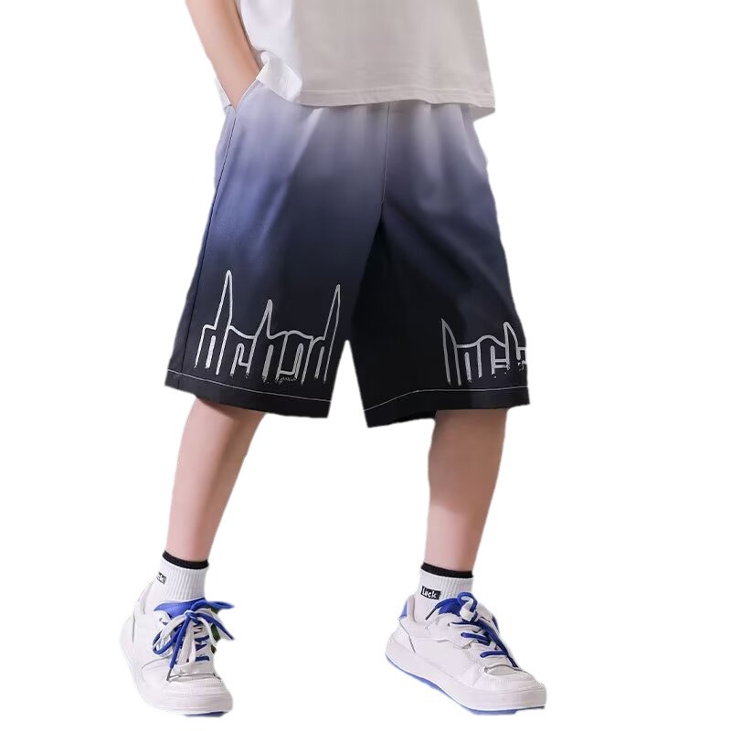 Boys' Shorts Summer Thin Beach Pants Children's Quick-drying Five-point Pants Big Children's Ice Silk Pants Teenagers Trendy Pants