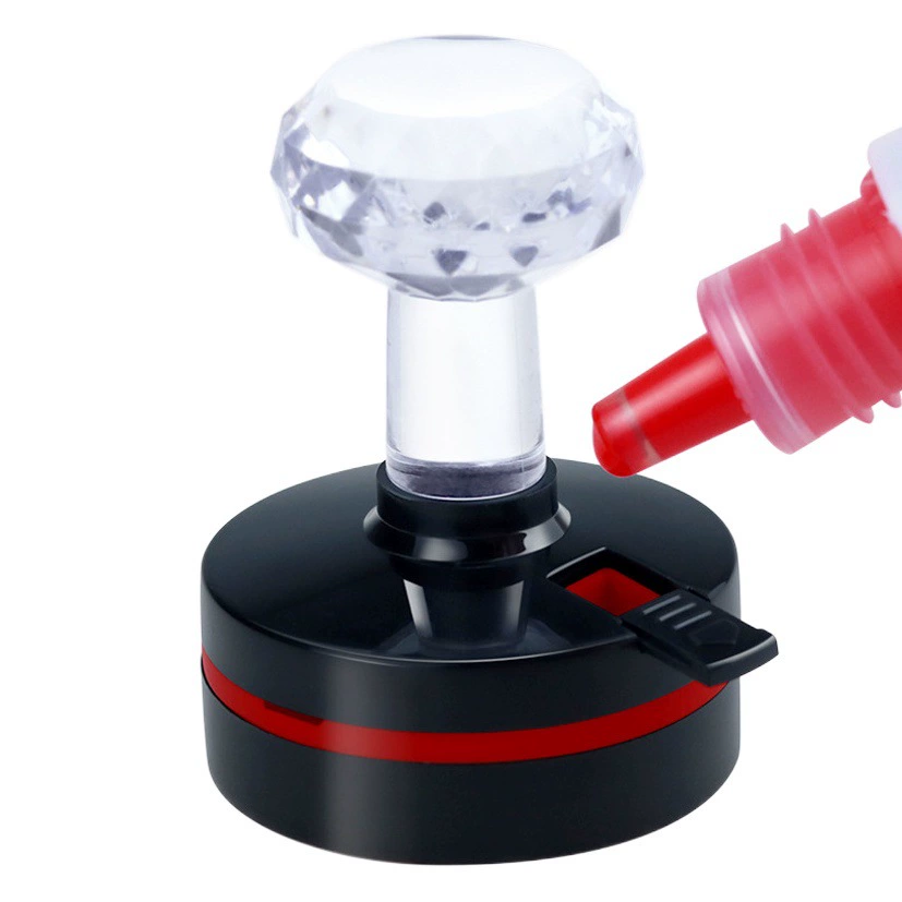 HY светочувствительный уплотнительный материал оптом Хрустальная ручка круглое уплотнение с высококачественной светочувствительной подушкой без краев с заправочным отверстием