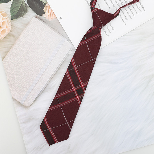 Japanese plaid black tie tie rope female collar college style streamer jk bow shirt ins sailor suit