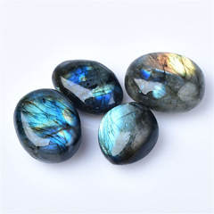 Factory direct supply of natural crystal rough stone, labradorite moonstone handle piece, blue moonlight play ore ore mark