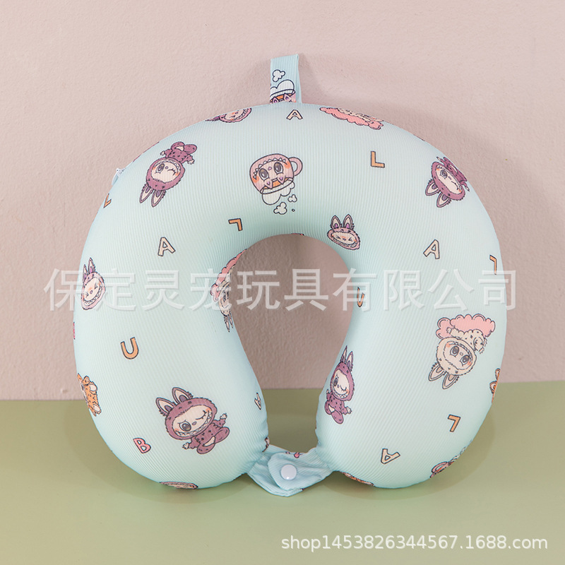Almohada en forma de U de algodón con memoria de color sólido Almohada redonda para el cuello de viaje Almohada en forma de U de algodón con memoria cabeza con logotipo impreso al por mayor image 22