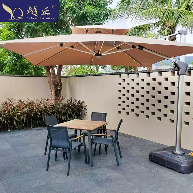 Большой садовый зонт для двора, уличный зонт-римский зонт с солнечной батареей и светодиодной подсветкой