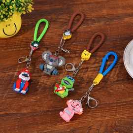 可爱卡通公仔钥匙链钥匙扣挂件卡通礼品小鳄鱼考拉硅胶玩偶挂饰