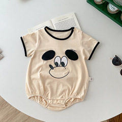 夏季新款男女寶寶韓版ins連體衣 新生兒卡通小狗哈衣