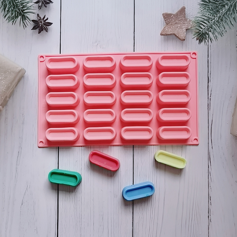 20 molde de pastel de tira larga 585 molde de galletas de silicona molde de pastel de helado pudín molde de postre para hornear
