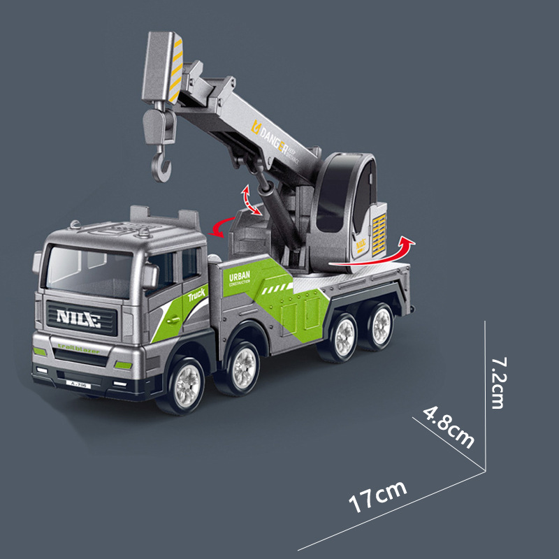 Juguetes de ingeniería de aleación para niños grúa de aleación de inercia simulación modelo de camión de ingeniería juguetes excavadoras